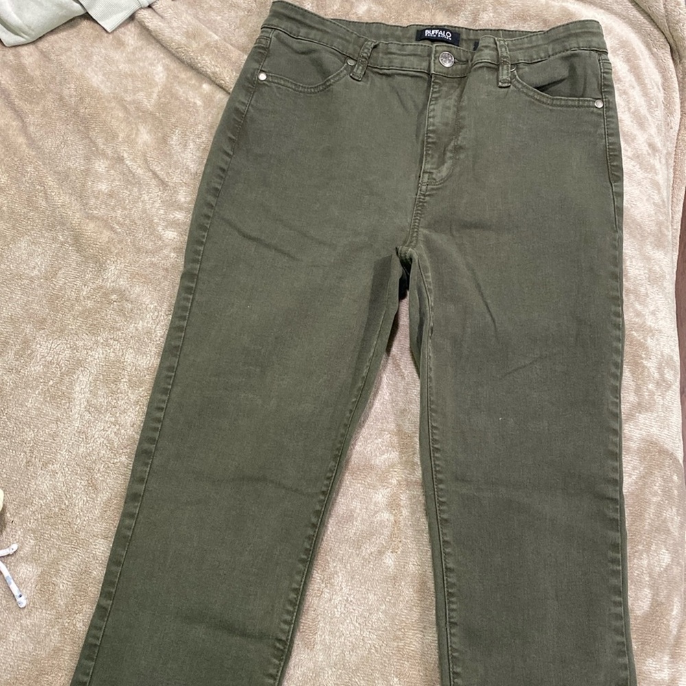 Reflex Green Straight Leg Jeans
